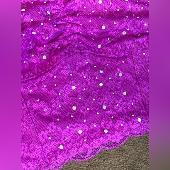 PINK Victoria’s Secret Purple Lace Bandeau Size Small. IridescentRhinestone NWOT - Picture 2 of 8